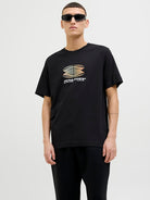 JACK JONES CORE Calma Tee Short Sleeve Crew Neck-Black Black front view