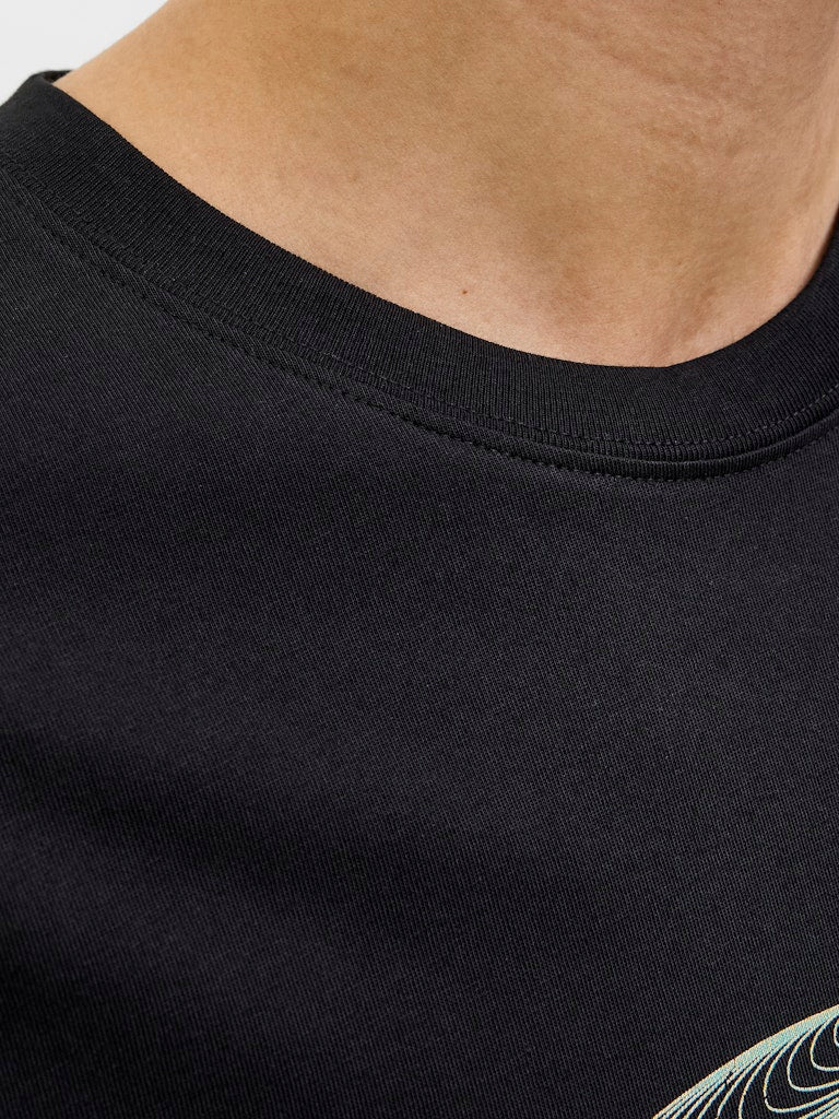 JACK JONES CORE Calma Tee Short Sleeve Crew Neck-Black Black detail view