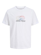 JACK JONES CORE Calma Tee Short Sleeve Crew Neck-Bright White Bright White side view