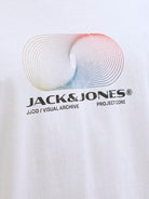 JACK JONES CORE Calma Tee Short Sleeve Crew Neck-Bright White Bright White detail view