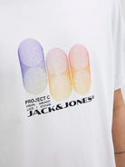 JACK JONES CORE Calma Tee Short Sleeve Crew Neck-Gray Dawn Gray Dawn back view