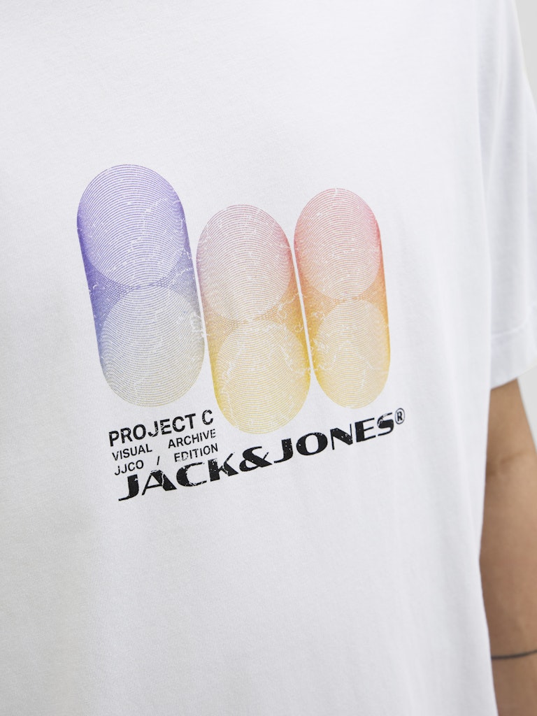 JACK JONES CORE Calma Tee Short Sleeve Crew Neck-Gray Dawn Gray Dawn back view