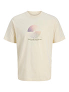 JACK JONES CORE Calma Tee Short Sleeve Crew Neck-Sweet Corn Sweet Corn back view