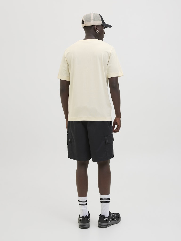 Men's Calma Tee Short Sleeve Crew Neck-Sweet Corn-Model Back View