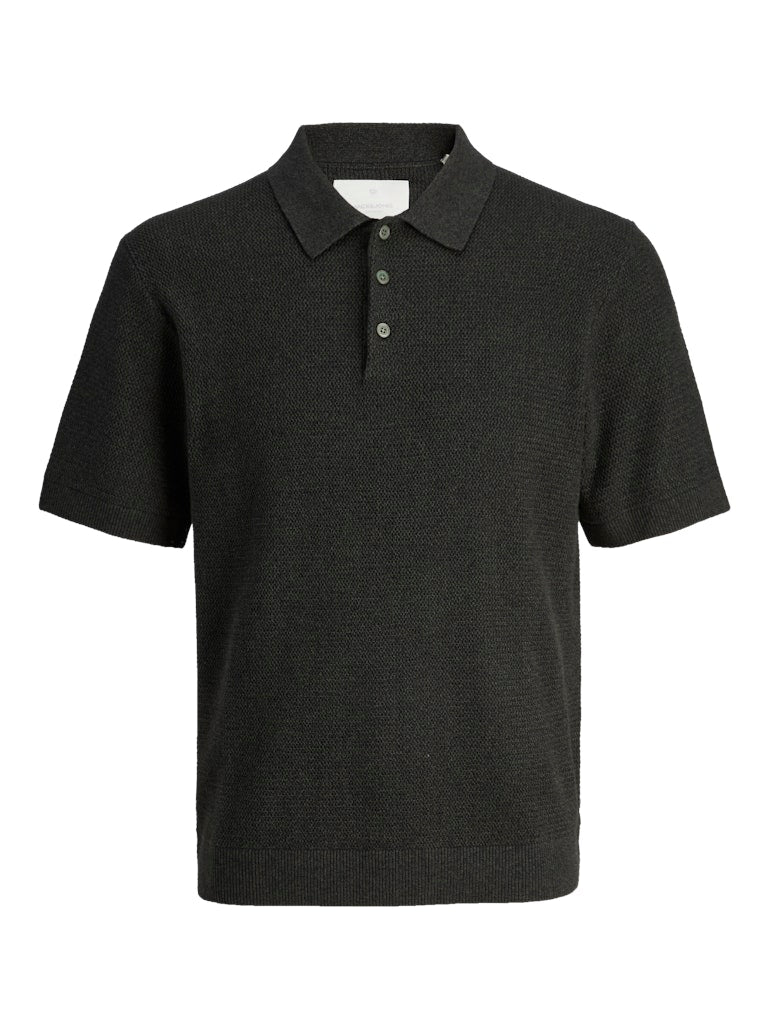 Peat colour polo shirt on a white background