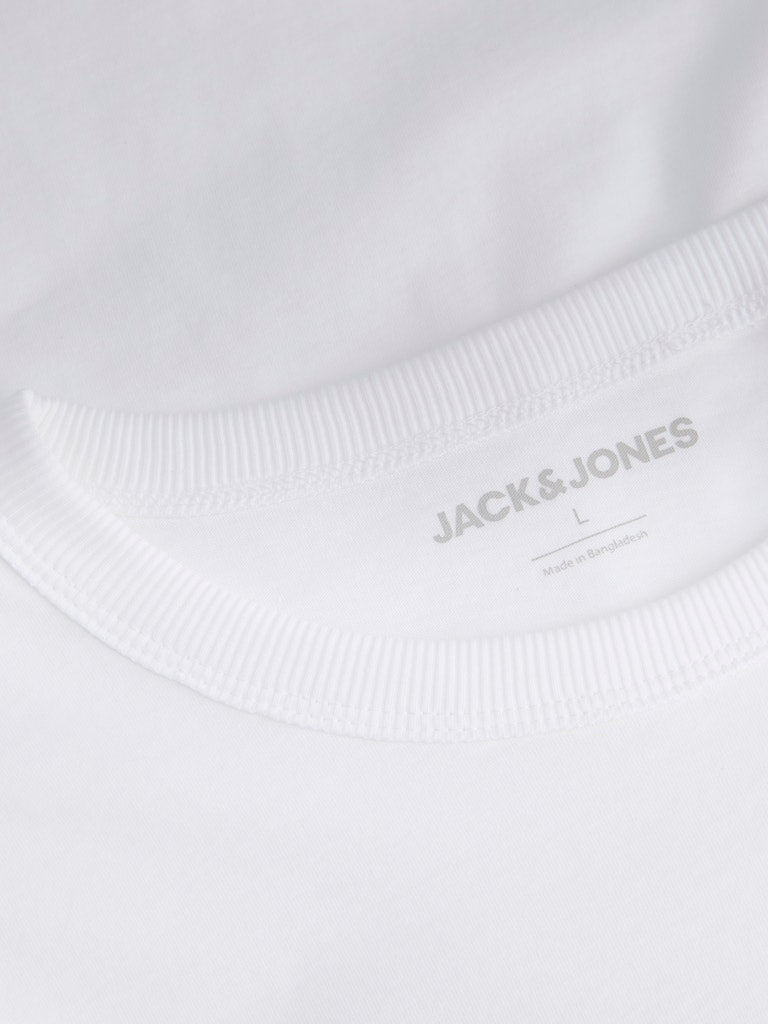 JACK&JONES College Logo T-Shirt-Bright White Bright White back view