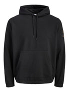 JACK&JONES Waffle Daytona Hoodie-Black Black front view