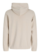 JACK&JONES Waffle Daytona Hoodie-Moonbeam Moonbeam model front view