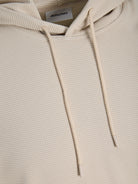 JACK&JONES Waffle Daytona Hoodie-Moonbeam Moonbeam detail view