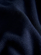 Close-up of dark blue textured fabric