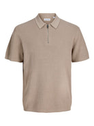 JACK&JONES Max Knit Zip Polo-String String front view