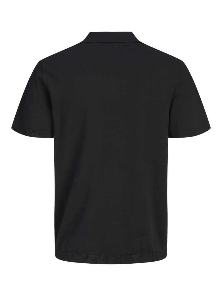 JACK&JONES Will Knit Polo-Black Black model front view