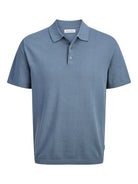 JACK&JONES Will Knit Polo-Blue Mirage Blue Mirage front view