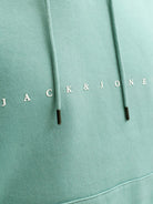 JACK & JONES Star Hoodie-Mineral Blue Mineral Blue flat front view