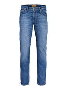 JACK & JONES Clark 478 Blue Denim Regular Fit Jeans Blue Denim close up view