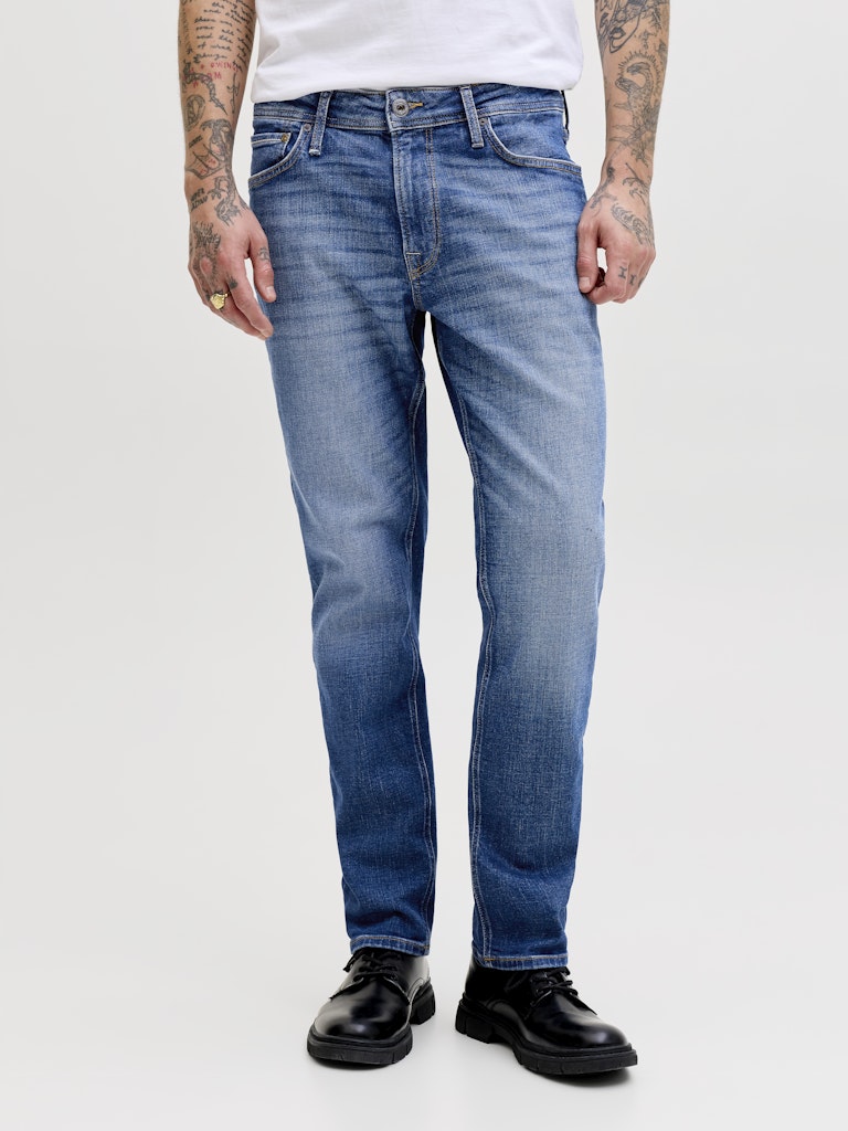 JACK & JONES Clark 478 Blue Denim Regular Fit Jeans Blue Denim back view