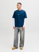 JACK JONES CORE Club Back Print T-Shirt-Poseidon Poseidon detail view