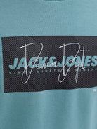 Jack Jones Youths Cole Print Sweatshirt Junior-Mineral Blue Mineral Blue side view