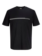 JACK JONES CORE Fusion Chest Brand Black Tee Black side view