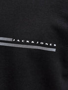 JACK JONES CORE Fusion Chest Brand Black Tee Black flat front view
