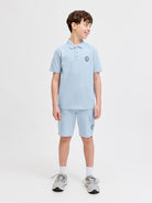 Jack Jones Youths Alliance Junior Boy Polo Shirt-Celestial Blue Celestial Blue detail view