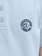 Jack Jones Youths Alliance Junior Boy Polo Shirt-Celestial Blue Celestial Blue flat front view