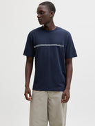 JACK JONES CORE Fusion Chest Brand Tee-Outer Space Outer Space back view