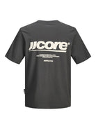 JACK JONES CORE Club Back Print T-Shirt-Asphalt ASPHALT close up view