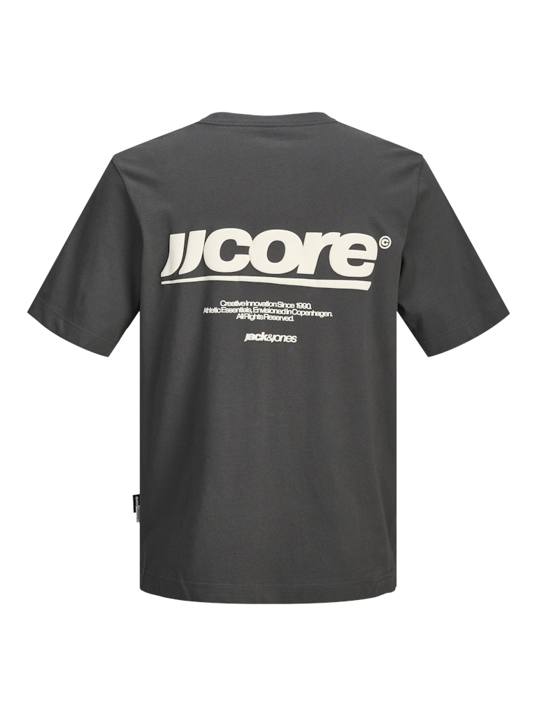 JACK JONES CORE Club Back Print T-Shirt-Asphalt ASPHALT close up view