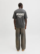 JACK JONES CORE Club Back Print T-Shirt-Asphalt ASPHALT back view
