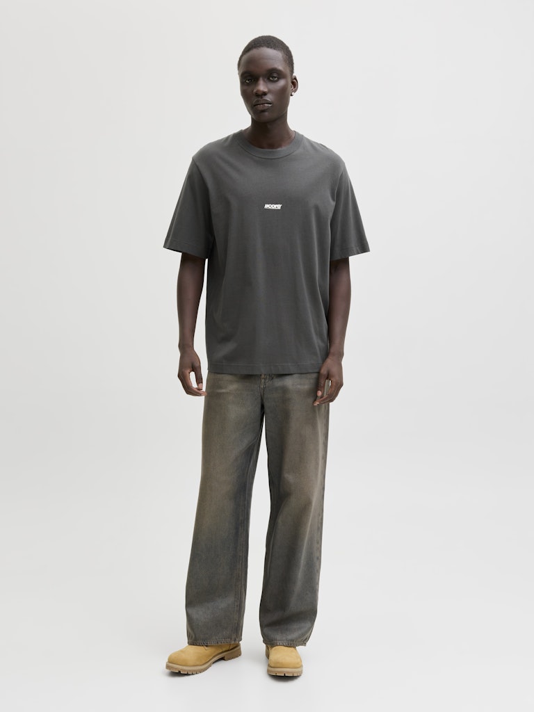 JACK JONES CORE Club Back Print T-Shirt-Asphalt ASPHALT detail view