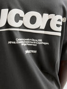 JACK JONES CORE Club Back Print T-Shirt-Asphalt ASPHALT flat front view
