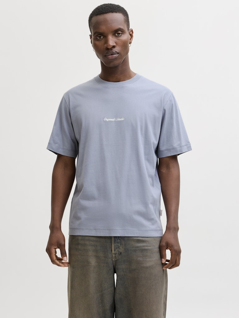 JACK JONES ORIGINALS Norrebro Emb Tee Short Sleeve Crew Neck-Tradewinds Tradewinds front view