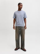 JACK JONES ORIGINALS Norrebro Emb Tee Short Sleeve Crew Neck-Tradewinds Tradewinds model front view