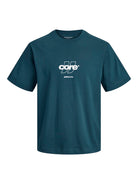 Men's Club Front Print Tee Short Sleeve Crew-Poseidon-Ghost Front View