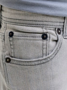 Jack Jones Youths Rick Junior Shorts-Grey Denim Grey Denim side view