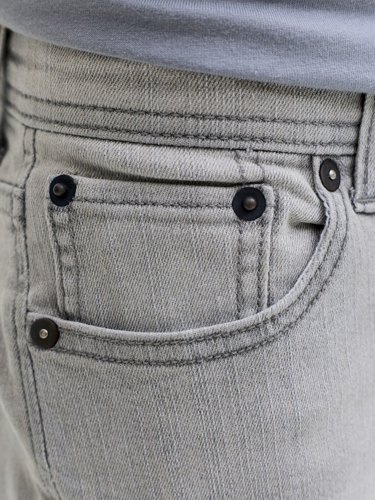 Jack Jones Youths Rick Junior Shorts-Grey Denim Grey Denim side view