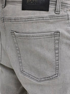 Jack Jones Youths Rick Junior Shorts-Grey Denim Grey Denim flat front view