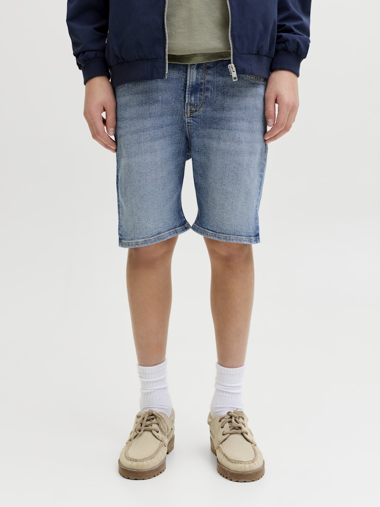 Jack Jones Youths Rick Junior Shorts-Blue Denim Blue Denim back view