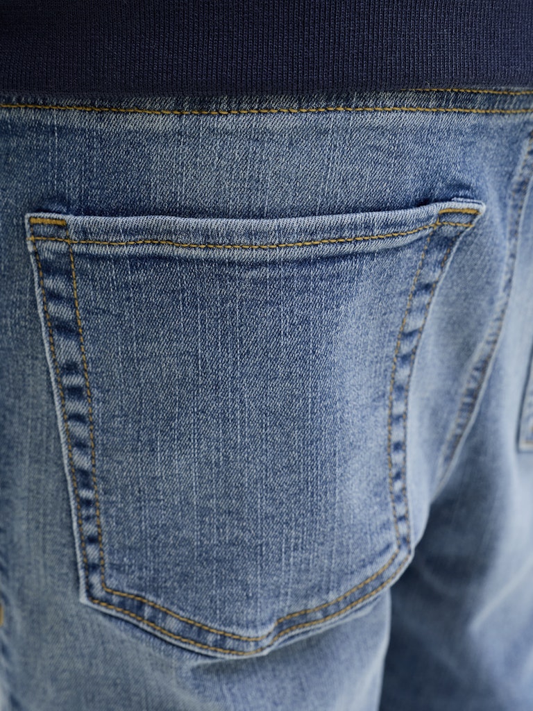 Jack Jones Youths Rick Junior Shorts-Blue Denim Blue Denim flat front view