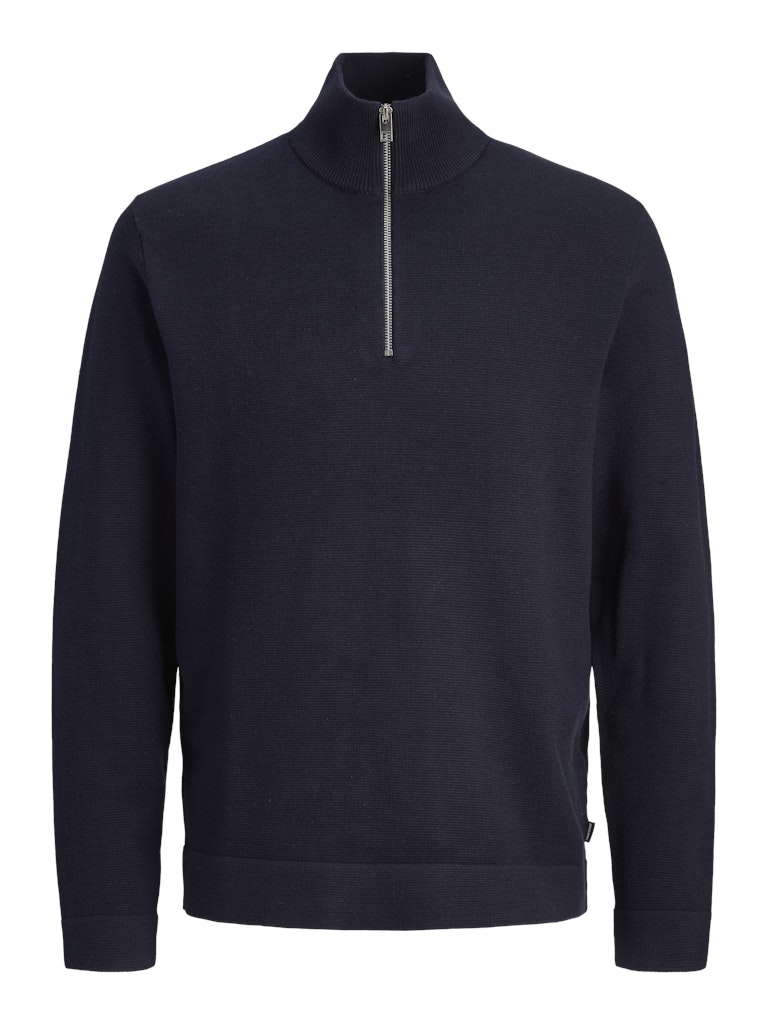 Men's Milano Spring Knit Half Zip-Night Sky-Ghost Front View