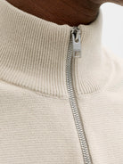 JACK JONES PREMIUM Milano Spring Knit Half Zip-Ancient Scroll Ancient Scroll side view