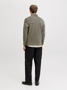 JACK JONES PREMIUM Milano Spring Knit Half Zip-Smokey Olive Smokey Olive detail view