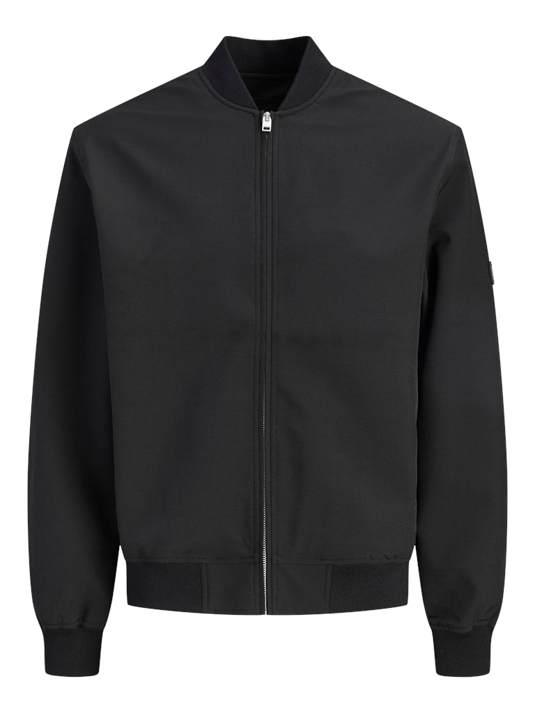Men's Aspen Bomber Jacket-Black-Ghost Front View