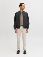 JACK JONES PREMIUM Aspen Bomber Jacket-Black Black model front view
