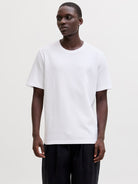 JACK JONES PREMIUM Ethan Short Sleeve Logo Tee-Bright White Bright White front view