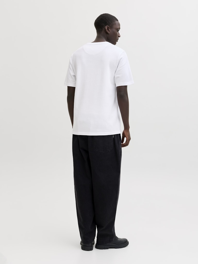 JACK JONES PREMIUM Ethan Short Sleeve Logo Tee-Bright White Bright White detail view