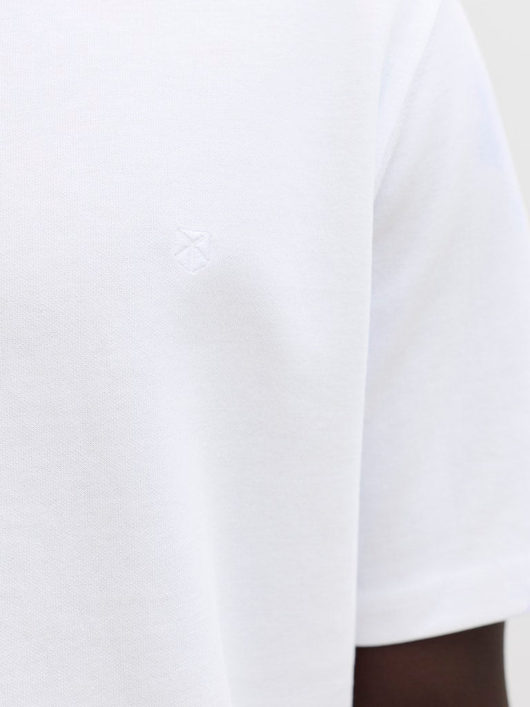 JACK JONES PREMIUM Ethan Short Sleeve Logo Tee-Bright White Bright White side view