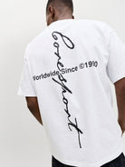 JACK JONES CORE Dust Script T-Shirt-Bright White Bright White back view