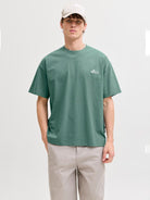 JACK JONES CORE Dust Script T-Shirt-Noth Atlantic North Atlantic front view